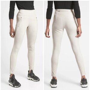 Athleta Women's Beige/Gray Peak Hybrid Fleece Tight